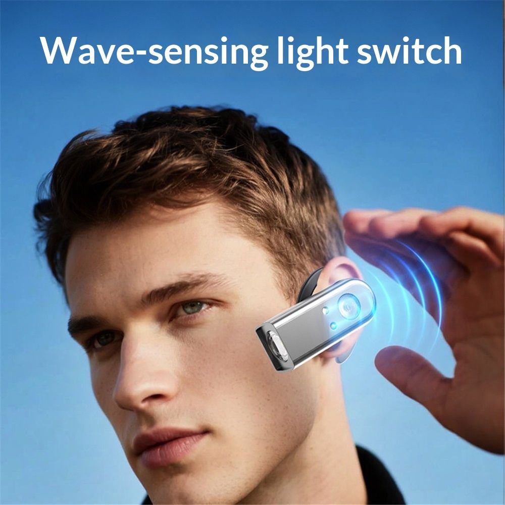 LED Rechargeable Ear Worn Headlamp with Red Light, Fashion Motion Sensor Adjustable Comfortable Headlight, V1192-AZ-W-3273