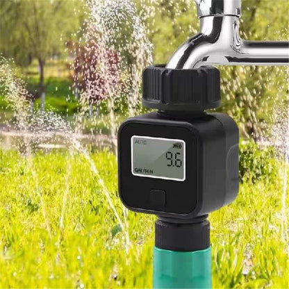 Digital Water Flows Meter for Outdoor Garden Hose Watering Irrigation Measuring Consumption Water V1192-AZ-W-3276