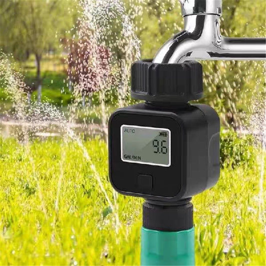 Digital Water Flows Meter for Outdoor Garden Hose Watering Irrigation Measuring Consumption Water V1192-AZ-W-3276