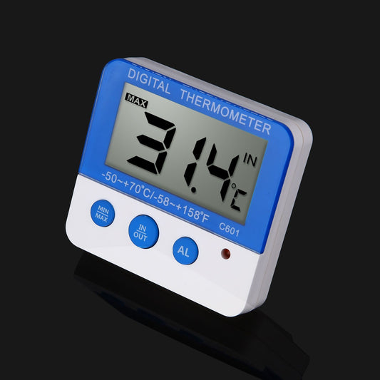 Thermometer Freezer Thermometer Digital Refrigerator Thermometer with Magnetic Attachment in-Outdoor Alarm V1192-AZ-W-3277