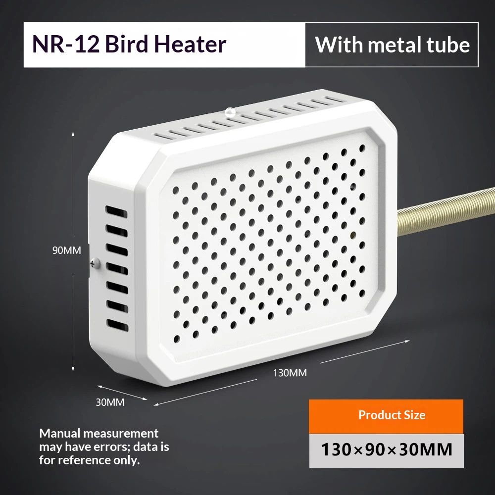 Bird cage heater with lampshade and no light design, bird cage heater for parrots, chicks, rabbits, hamsters, V1192-AZ-W-3278