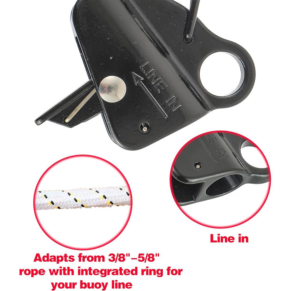 Boat Anchor Hook Sliding Hook,Stainless Steel Easy to Use Knotless Anchor System with Quick Release for 3/8" V1192-AZ-W-3280