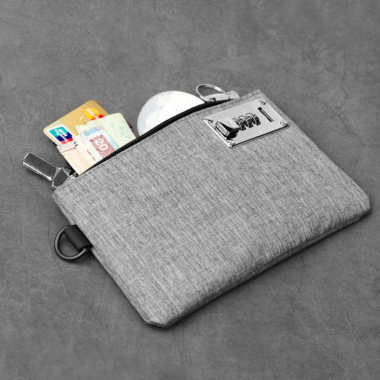 Money bag with lock, men's and women's lock accessory bag, bank bag, cash bag with lock, and zipper credit V1192-AZ-W-3283