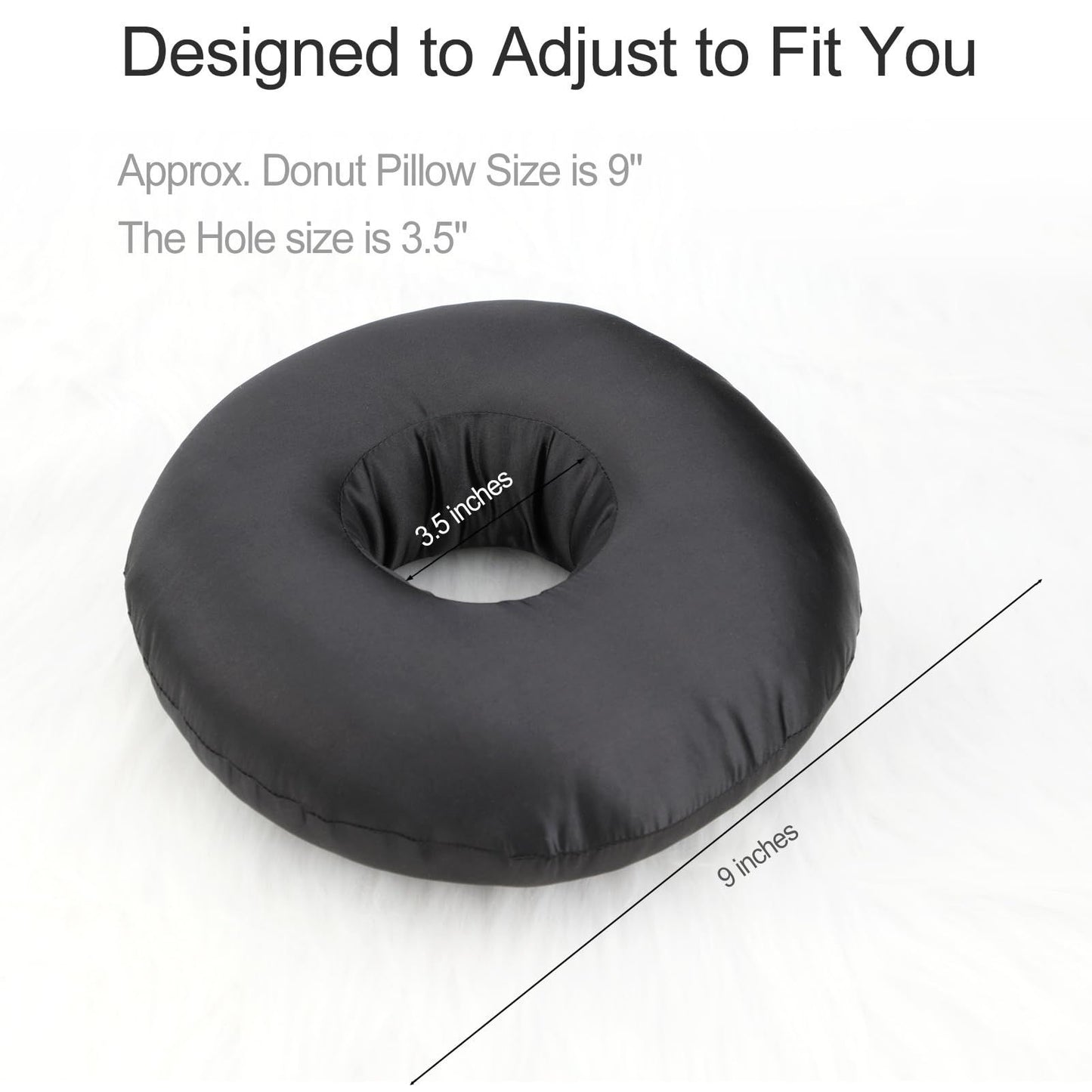 Piercing Pillow Ear Pillows Donut with Hole for Ear Pain Piercing Pain Relief Sleeping Pressure Sore Side V1192-AZ-W-3286