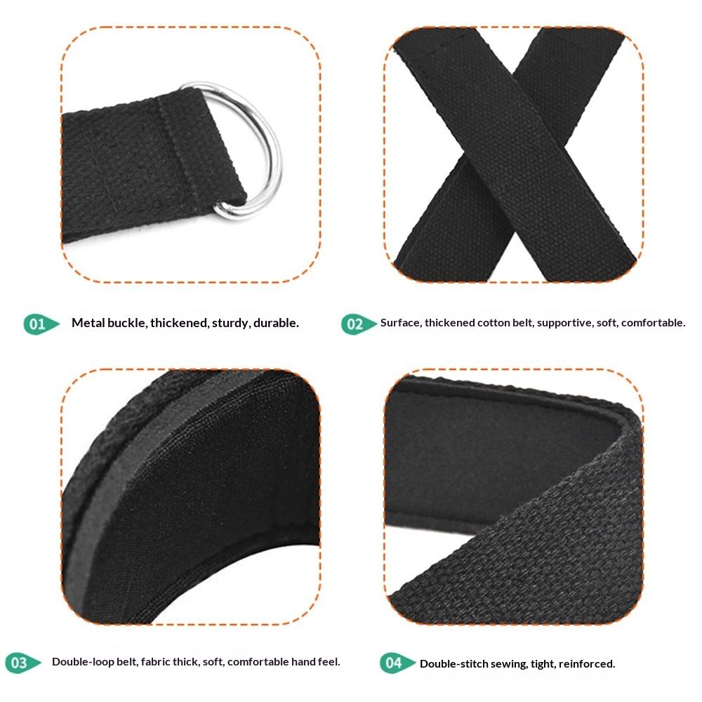 2 Pcs Pilates Straps - Double Loop Ring Straps for Reformer, Padded, Home Gym Workout Yoga exercise V1192-AZ-W-3287