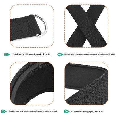 2 Pcs Pilates Straps - Double Loop Ring Straps for Reformer, Padded, Home Gym Workout Yoga exercise V1192-AZ-W-3287