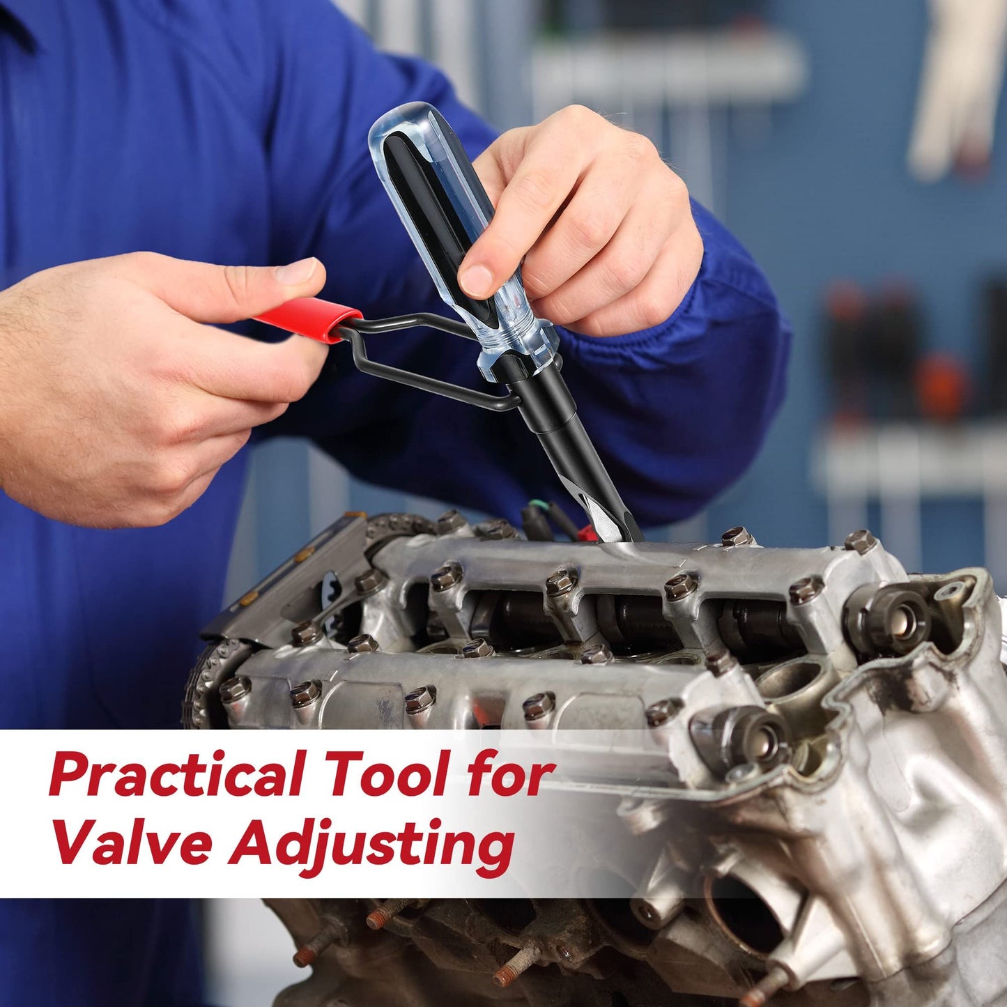 10mm locking nut valve adjustment tool, slotted valve adjustment bolt, automotive engine valve grinding guide V1192-AZ-W-3288