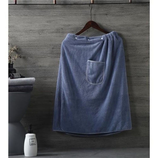 Men's towel bag , ultra-fine fiber towel soft and comfortable absorbent body bag with oversized button V1192-AZ-W-3289