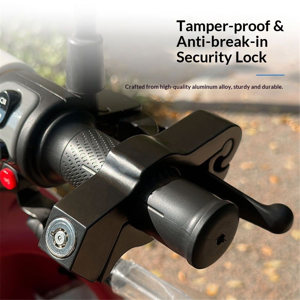 Lock Motorcycle, Heavy Duty Anti Theft Adjustable Bike Handlebar Lock with 2 Keys Protect Your Motorcycle V1192-AZ-W-3296