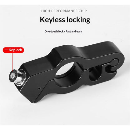 Lock Motorcycle, Heavy Duty Anti Theft Adjustable Bike Handlebar Lock with 2 Keys Protect Your Motorcycle V1192-AZ-W-3296