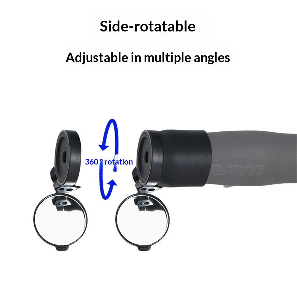 2 Pcs Bicycle Mirror for Handlebars - Mini Rear View, Foldable, 360 Rotatable Universal Mirror for Road Bike V1192-AZ-W-3297