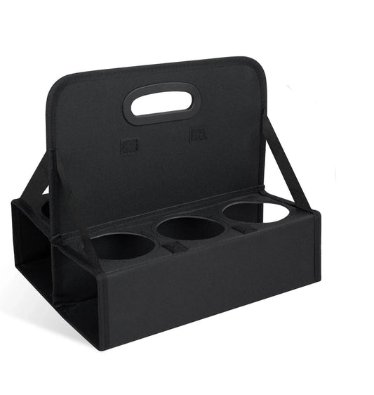 Portable 6-Cup Drink Carrier with Handle -, 6 Cup Foldable Portable Drink Carrier, Reusable Cup Holder Carry V1192-AZ-W-3299