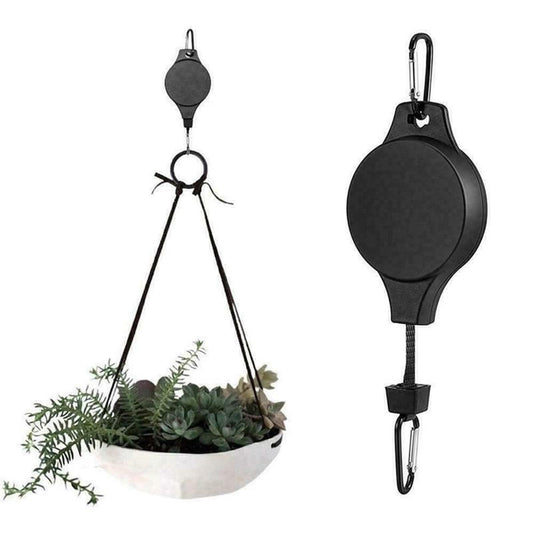 4 PCS Heavy Duty Retractable Plant Hanger,Plant Pulleys for Hanging Plants,Easy to Raise & Lower,Auto V1192-AZ-W-3310
