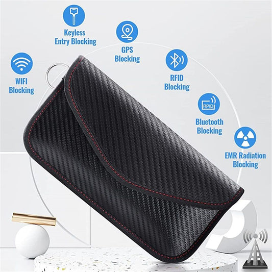 Pouch for Car Keys, Car RFID Signal Blocking Holder, Key Fob Protector, Key fob cage Block Signal Anti-Theft V1192-AZ-W-3320