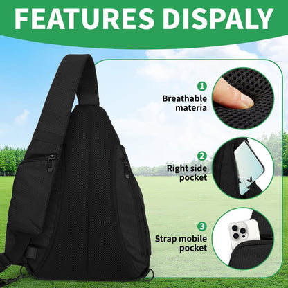 Disc Golf Bag with Retriever Holder and Storage Pockets, Disc Golf Backpack with 8-10 Disc Capacity, Deluxe V1192-AZ-W-3325