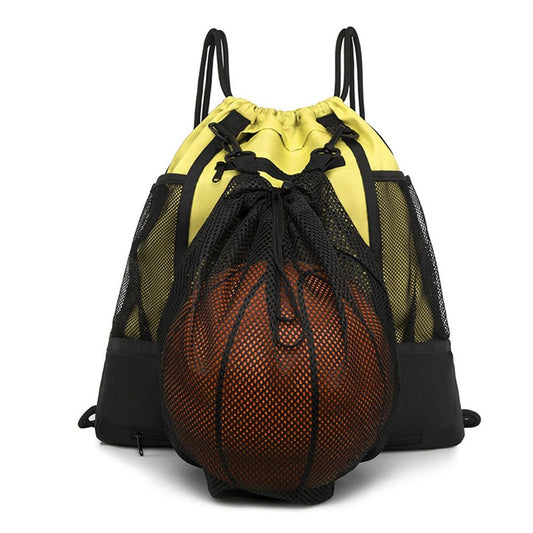 Drawstring Soccer Bag Basketball Backpack for Kids Teens, Foldable Sports Bags Detachable Ball Mesh Bag for V1192-AZ-W-3326