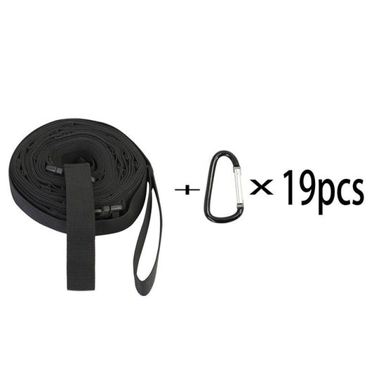 Campsite Storage Strap Tent Camping Tree Hanging Organizer with 19 Carabiner Hooks, Camping Set Travel & V1192-AZ-W-3330