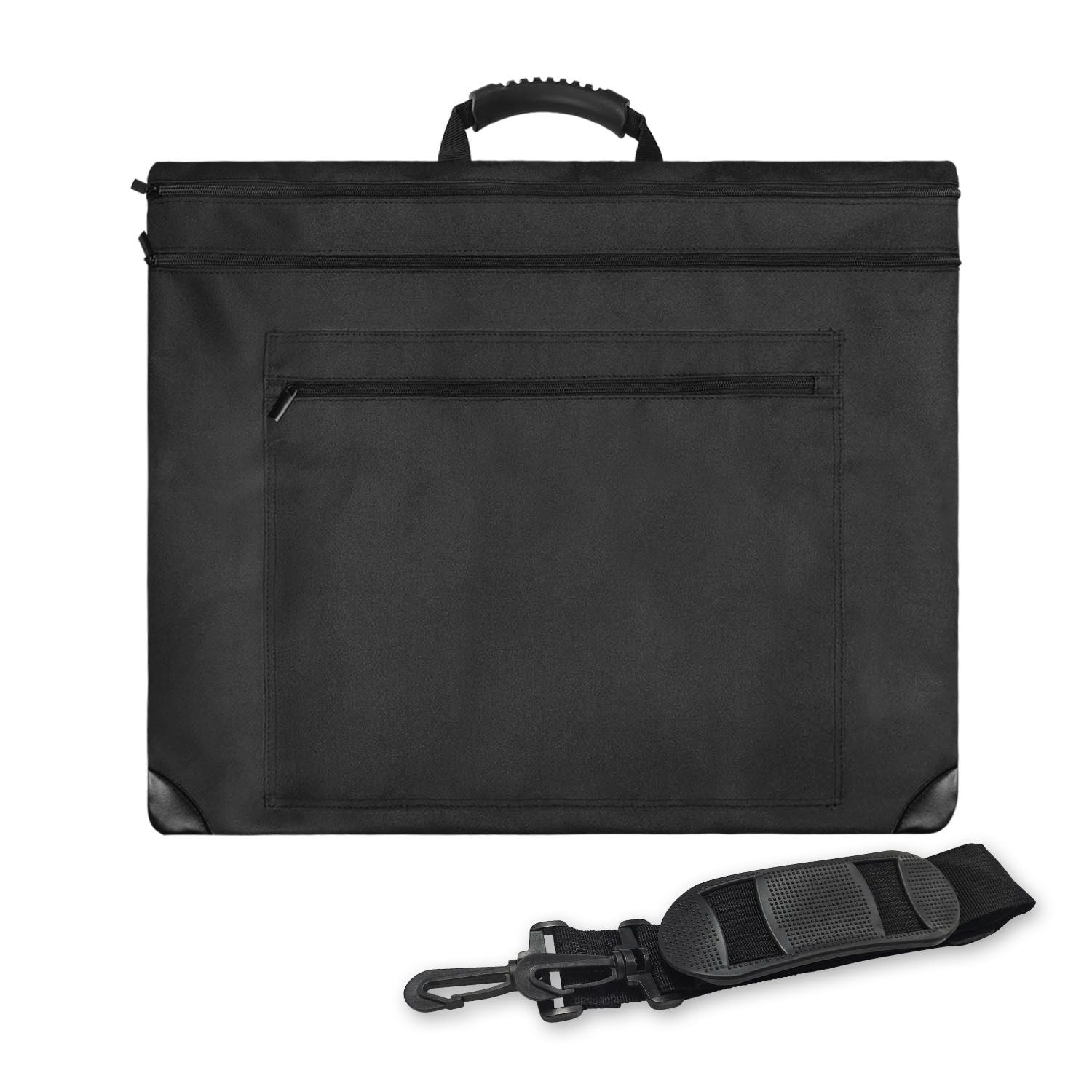 19.7x23.6in Art Portfolio Tote Bag - Large Carrying Storage Case with Handle & Adjustable Shoulder Strap, V1192-AZ-W-3331