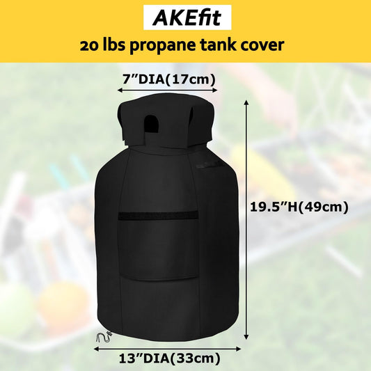 Propane Tank Cover 20lb Gas Tank Cover Outdoor 600D Heavy Duty Waterproof Covers Fits Standard 20 lb Tank V1192-AZ-W-3333