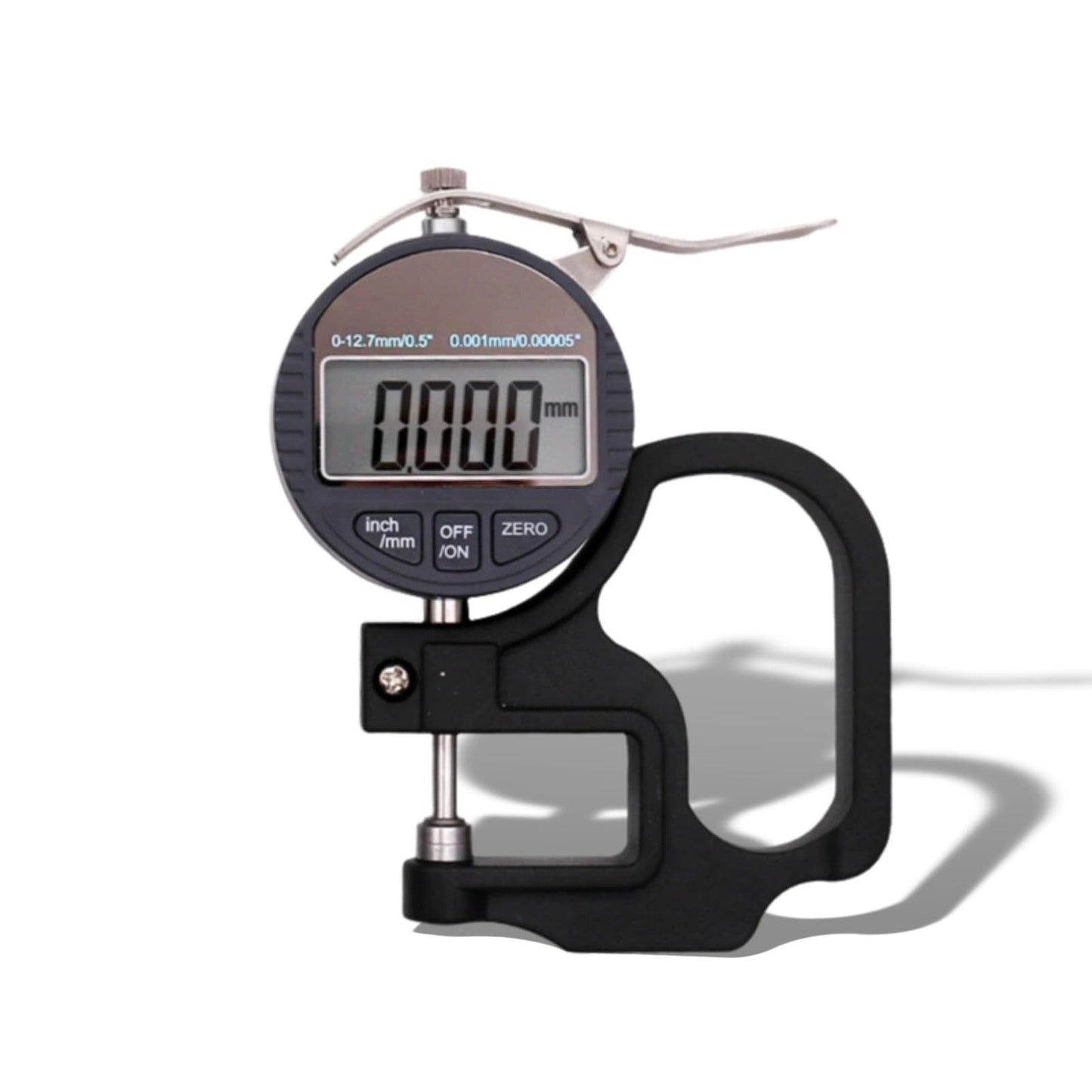 Digital Thickness Gauge, Thickness Micrometer Meter, 0 to 12.7mm Digital Display Measuring Tool with LCD V1192-AZ-W-3336