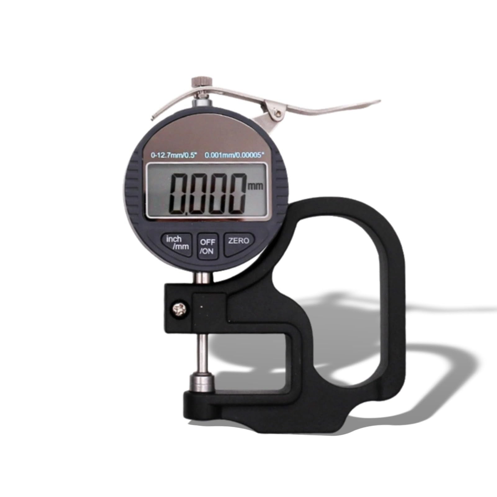 Digital Thickness Gauge, Thickness Micrometer Meter, 0 to 12.7mm Digital Display Measuring Tool with LCD V1192-AZ-W-3336