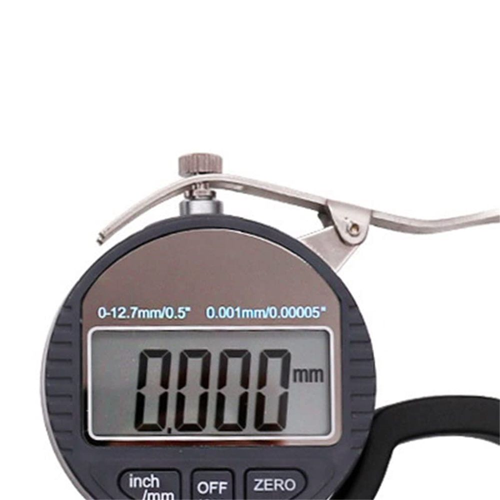 Digital Thickness Gauge, Thickness Micrometer Meter, 0 to 12.7mm Digital Display Measuring Tool with LCD V1192-AZ-W-3336