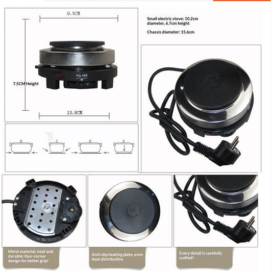Small Hot Plate Mini Hot Plate, 500W Hot Plate Electric Single Burner Mini Portable Stove Cooktop Coffee V1192-AZ-W-3339