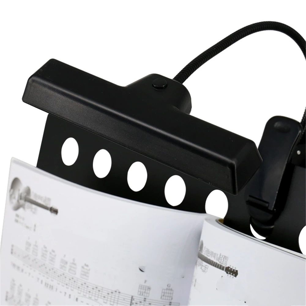 Rechargeable Clip-on Music Stand Orchestra Light- 10 Bright LEDs- Includes USB Cord, Also for Reading, DJs, V1192-AZ-W-3344