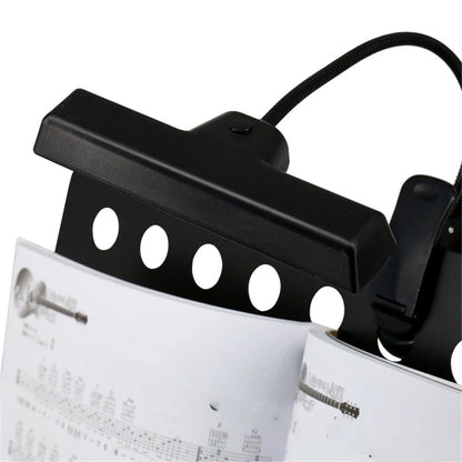 Rechargeable Clip-on Music Stand Orchestra Light- 10 Bright LEDs- Includes USB Cord, Also for Reading, DJs, V1192-AZ-W-3344