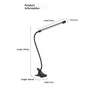 Clip on Desk Lamp LED Reading light Dimmable USB Small Clamp Lamp Adjustable Flexible Gooseneck Table Light V1192-AZ-W-3345