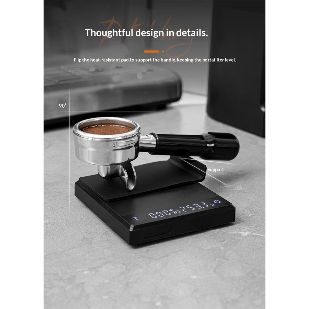 Espresso Scale with Timer,Small Coffee Scale with Solid-Liquid Detection,Auto Tare Digital Coffee Bean V1192-AZ-W-3348