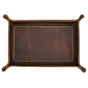 Leather Valet Tray for Men - Rustic Organizer for Keys, Phone & Wallet Whiskey Barrel Brown Perfect for V1192-AZ-W-3350