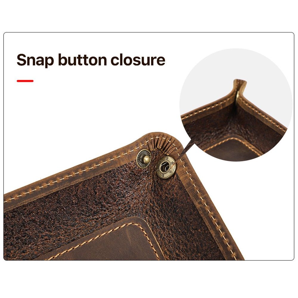Leather Valet Tray for Men - Rustic Organizer for Keys, Phone & Wallet Whiskey Barrel Brown Perfect for V1192-AZ-W-3350