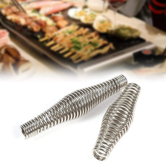 5 Pcs BBQ Spring Handle Smoker Parts Heavy Duty Barbecue Smoker, Grill, Stove, Pit Accessories (11cm) V1192-AZ-W-3351