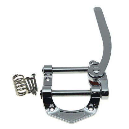 Tremolo Bridge for Electric Guitar, Chrome Plated Vibrato Tailpiece with Roller Bar, Replacement Flat Top V1192-AZ-W-3356