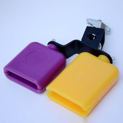 Block Set, Plastic Cow Bell Double Sambago Bell And Musical Percussion Block, Latin Percussion Instrument Kit V1192-AZ-W-3360