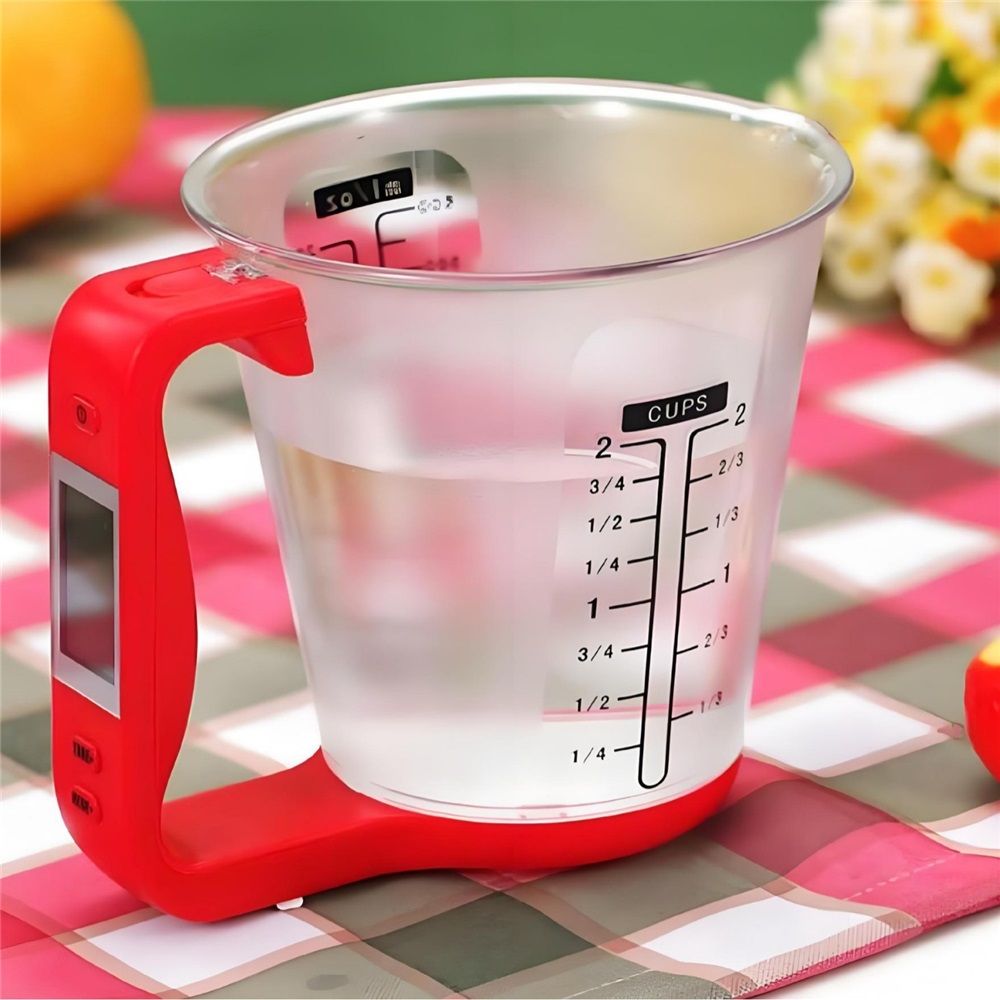 Digital Kitchen Scale and Measuring Cup Kitchen Measuring Cup Scale LCD Digital Display for Baking Tea V1192-AZ-W-3364