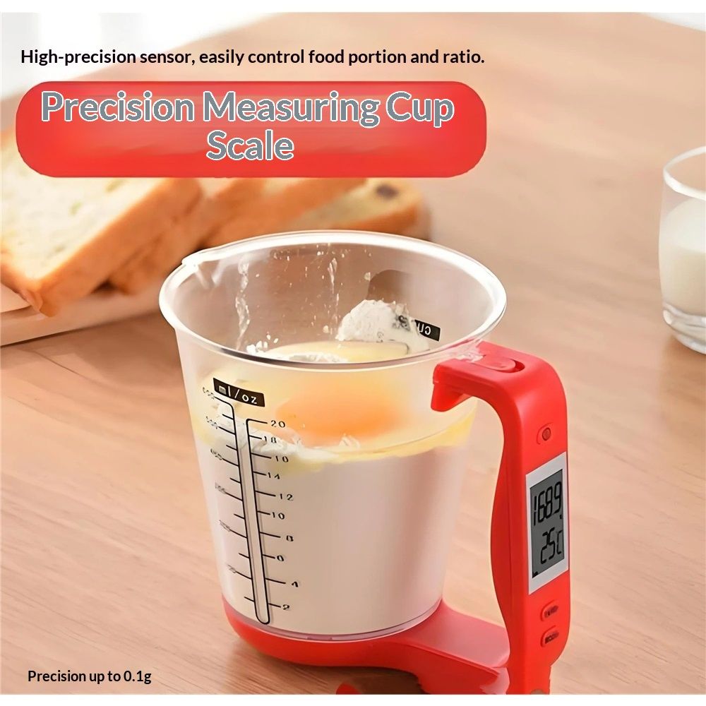 Digital Kitchen Scale and Measuring Cup Kitchen Measuring Cup Scale LCD Digital Display for Baking Tea V1192-AZ-W-3364