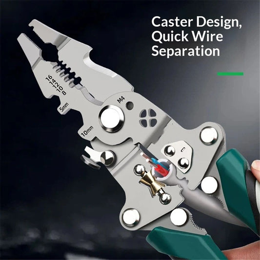 18 In 1 Foldable Wire Stripper,Multifunctional Foldable Wire Stripper Electrical Pliers,For Cutting And V1192-AZ-W-3376