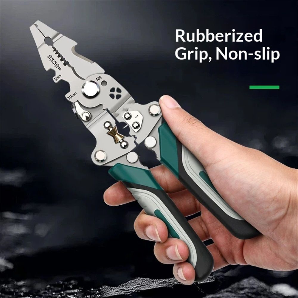 18 In 1 Foldable Wire Stripper,Multifunctional Foldable Wire Stripper Electrical Pliers,For Cutting And V1192-AZ-W-3376