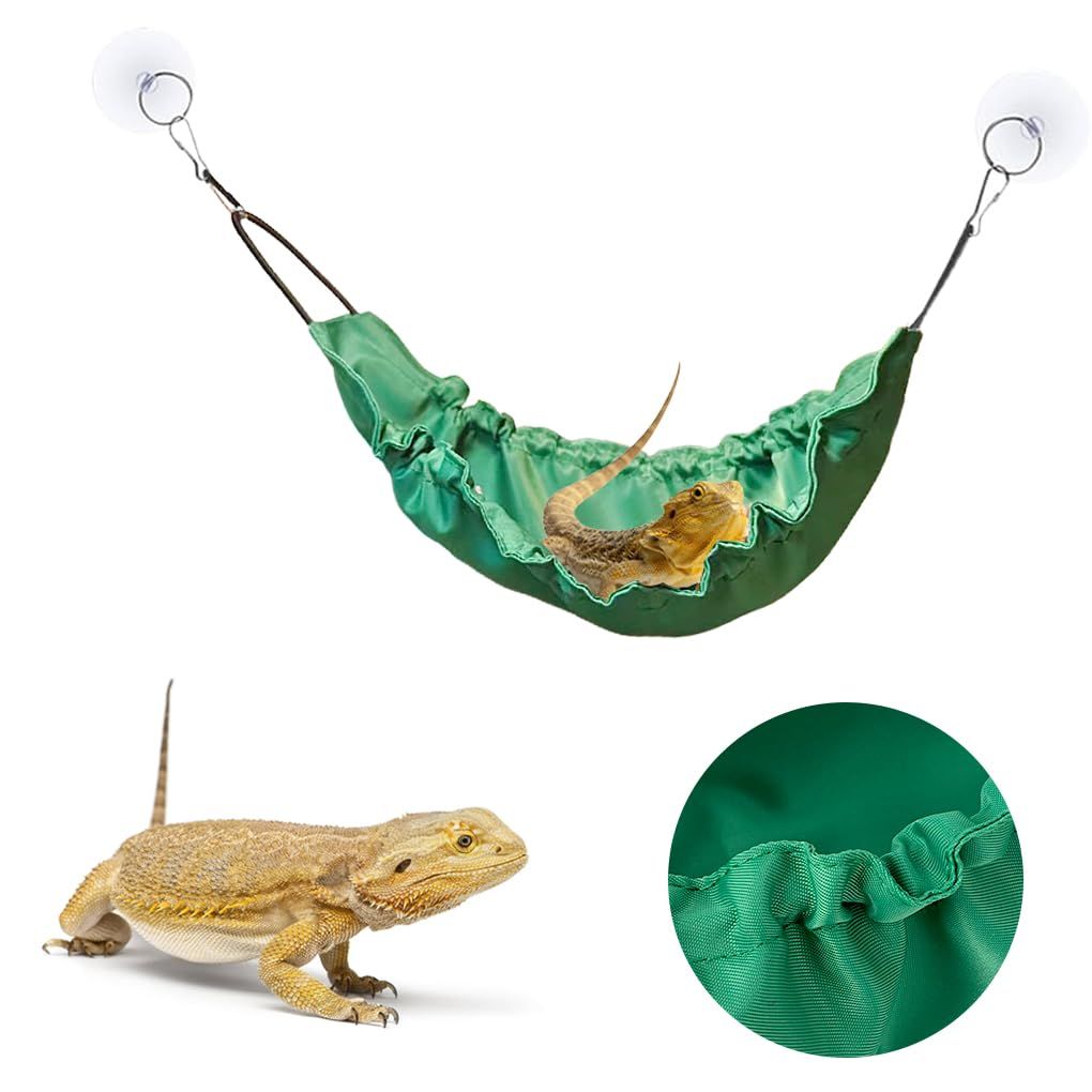 2 pack Reptology Lizard Hammock with Suction Cups Bearded Dragon Tank Accessories Reptile Lounger for V1192-AZ-W-3386