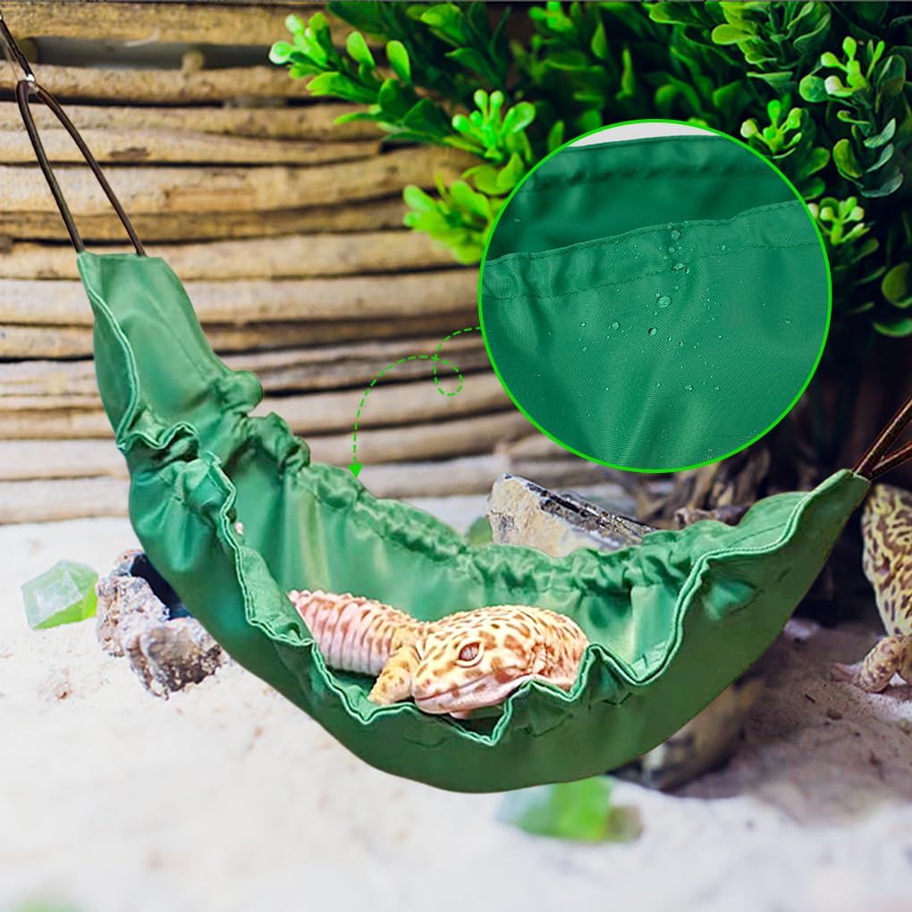 2 pack Reptology Lizard Hammock with Suction Cups Bearded Dragon Tank Accessories Reptile Lounger for V1192-AZ-W-3386
