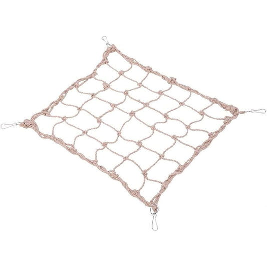 Bird Rope Perch Swing Climbing Net Toy Parrot Hammock for Cockatiels Cockatoo Rat Gerbil Chinchilla(60*60cm) V1192-AZ-W-3392