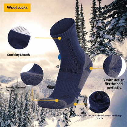 Wool Socks for Men & Women Casual Warm Winter Cozy Thermal Socks 4pairs Quarter Thin Wool Blend Running V1192-AZ-W-3405