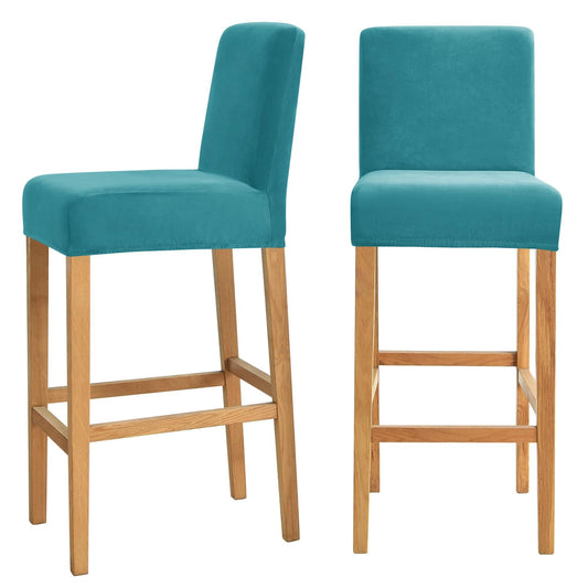Stretch Removable Washable Dining Room Chair Covers,Bar Stool Covers,Barstool Chair Slipcovers Pub Counter V1192-AZ-W-3408