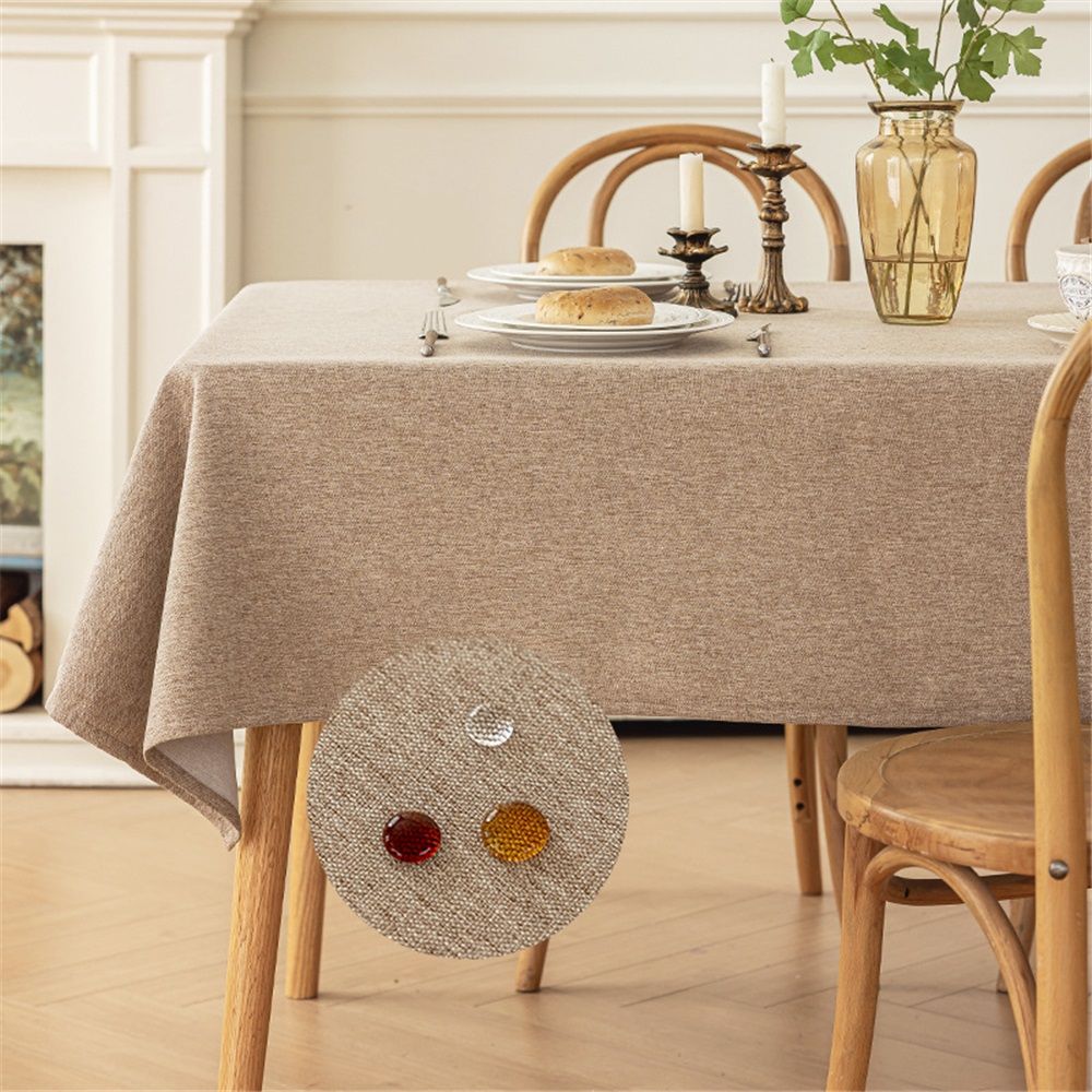 Rectangle Tablecloth Washable Wrinkle Resistant and Water Proof Table Cloth Decorative Linen Fabric V1192-AZ-W-3415