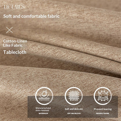 Rectangle Tablecloth Washable Wrinkle Resistant and Water Proof Table Cloth Decorative Linen Fabric V1192-AZ-W-3415