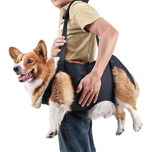 Dog Lift Harness, Emergency Backpack Pet Legs Support & Rehabilitation Sling Carrier, Adjustable Lifting V1192-AZ-W-3420