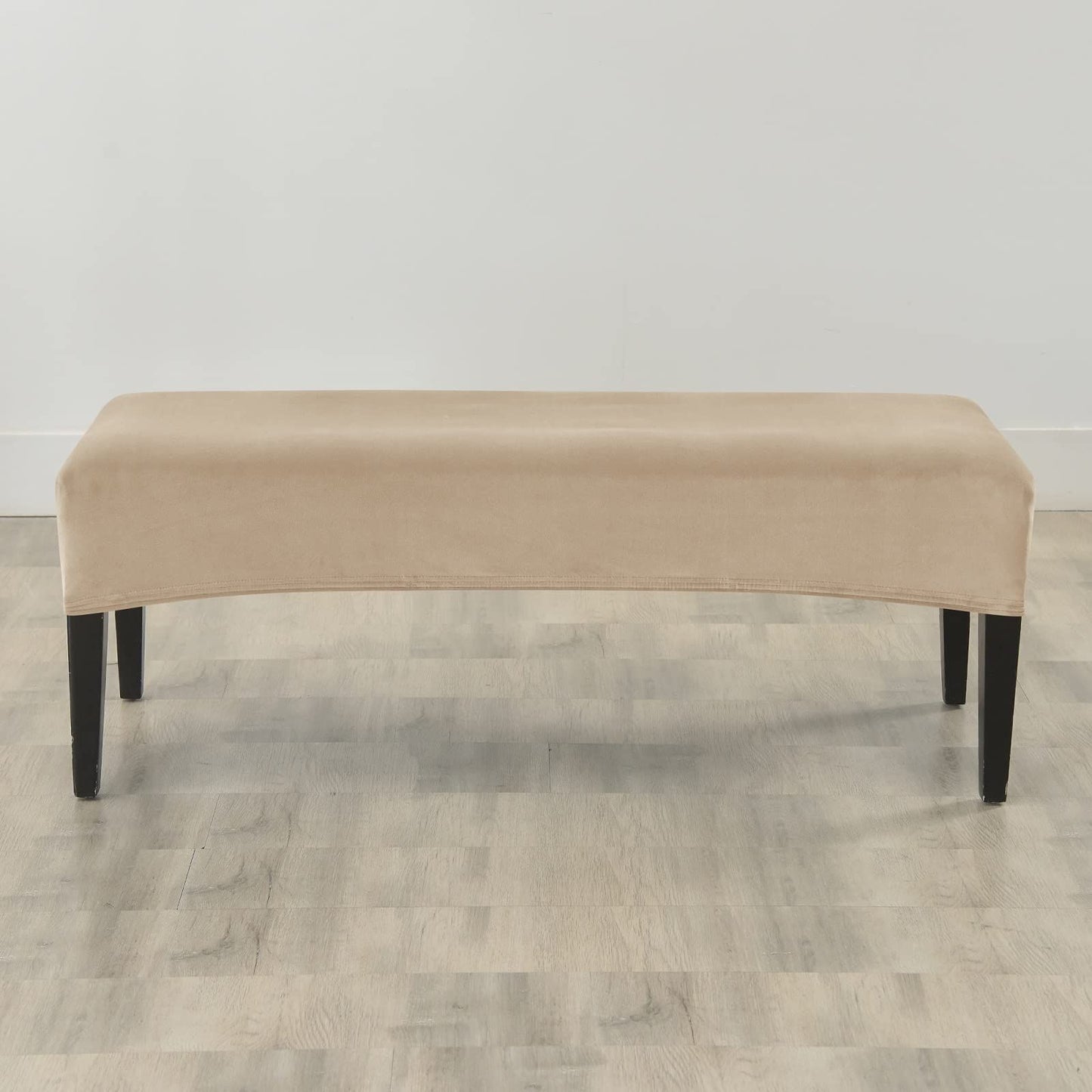 Dining Bench Cover Stretch Velvet Bench Slipcovers Removable Anti-Dust Bench Seat Cushion Covers Upholstered V1192-AZ-W-3433