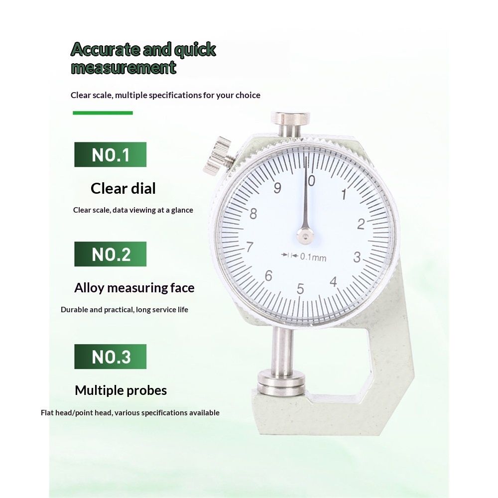 Thickness Round Thickness Tester Dial Indicator Portable Measuring Jewelry Leather Board Equipment V1192-AZ-W-3443